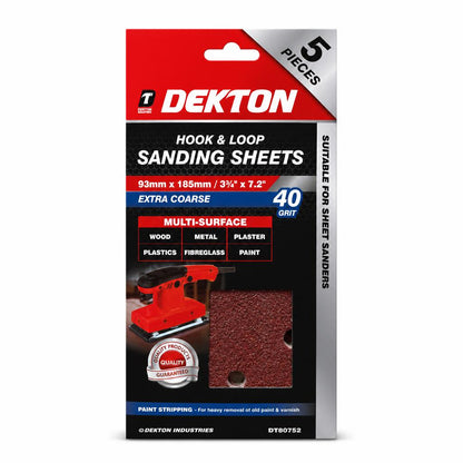 Dekton Hook & Loop Sanding Sheets packaging front