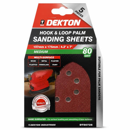 Dekton Hook & Loop Palm Sanding Sheets packaging front