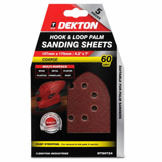 Dekton Hook & Loop Palm Sanding Sheets front packaging
