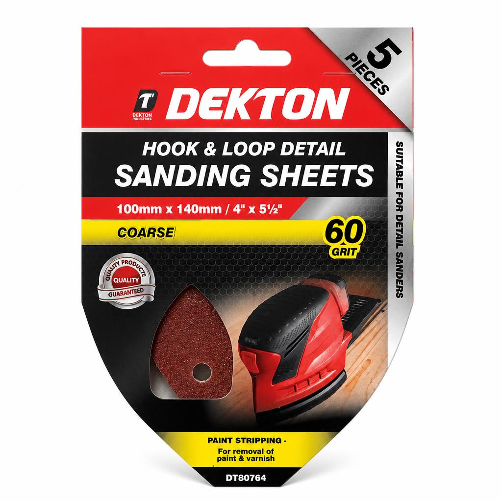 Dekton Hook & Loop Detail Sanding Sheets package front view
