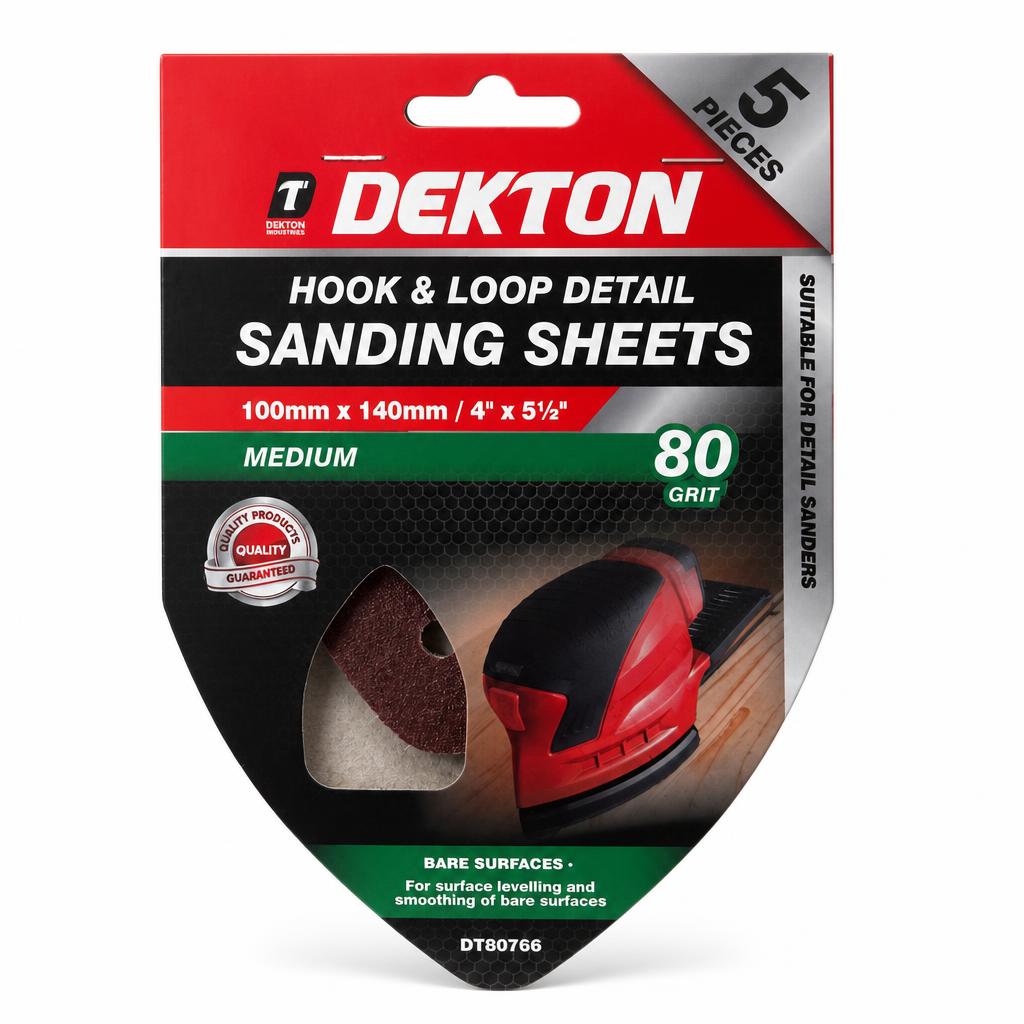 Dekton Hook & Loop Detail Sanding Sheets packaging front