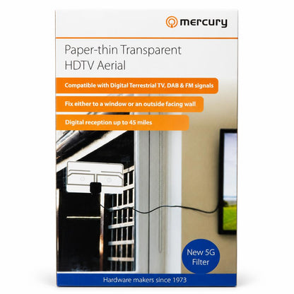 Mercury Paper-thin Transparent HDTV Aerial Front Packaging