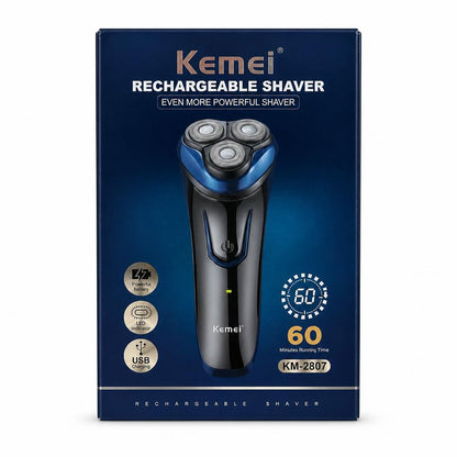 Kemei Rechargeable Shaver KM-2807 front packaging