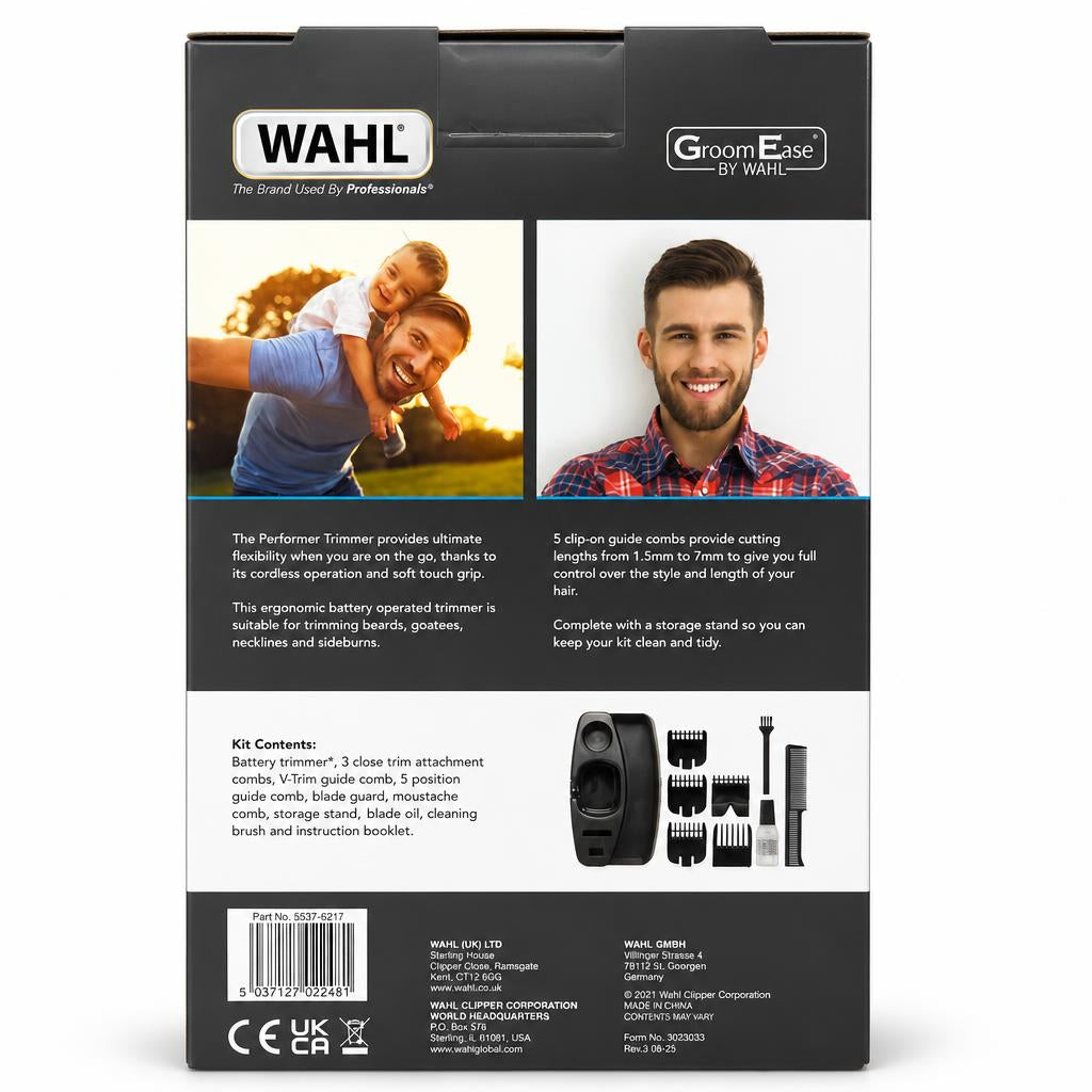 Wahl GroomEase Performer Trimmer Kit box back