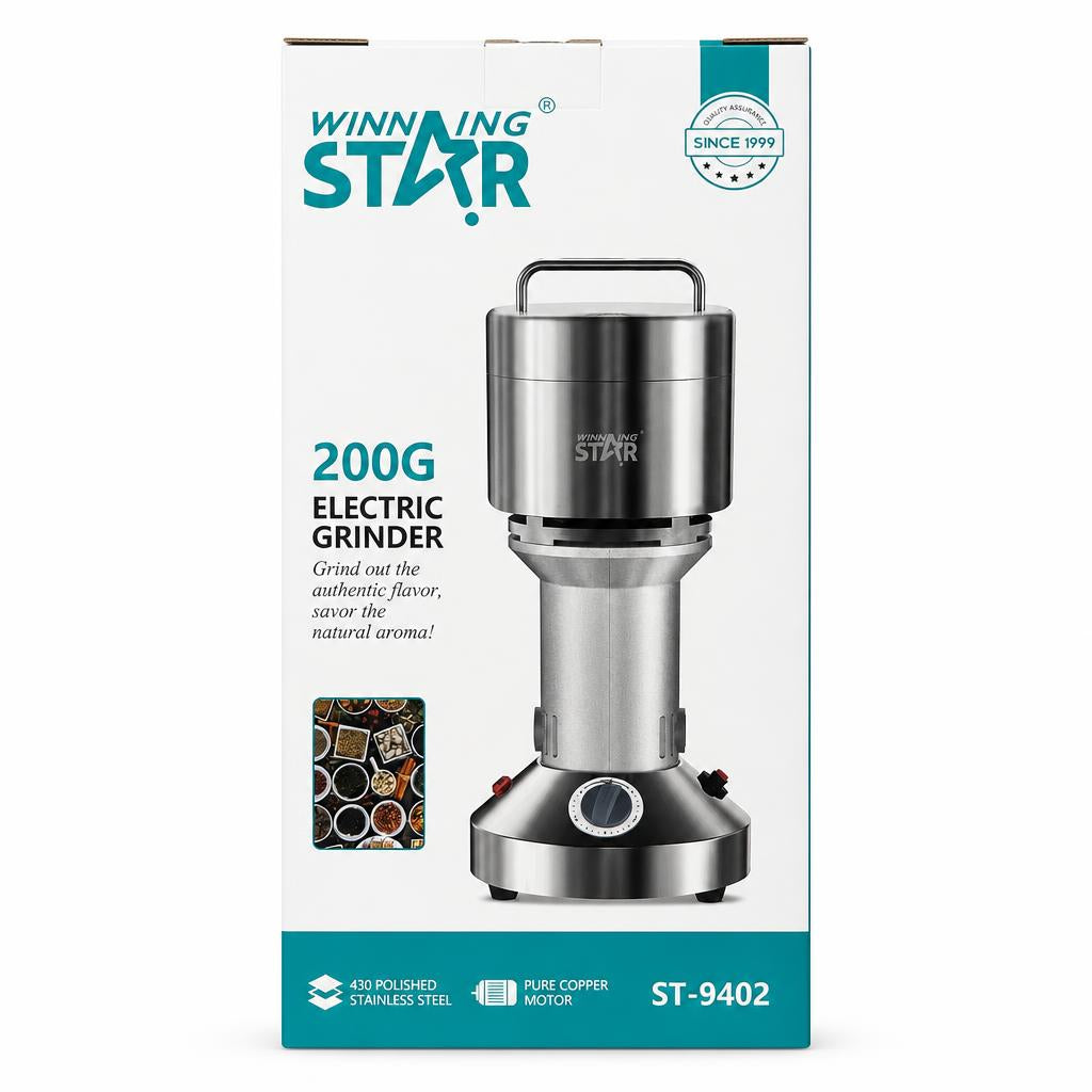 Winning Star 200g Electric Grinder packaging front