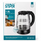 Winning Star 1.8L Electric Kettle with Transparent Glass Packaging Front