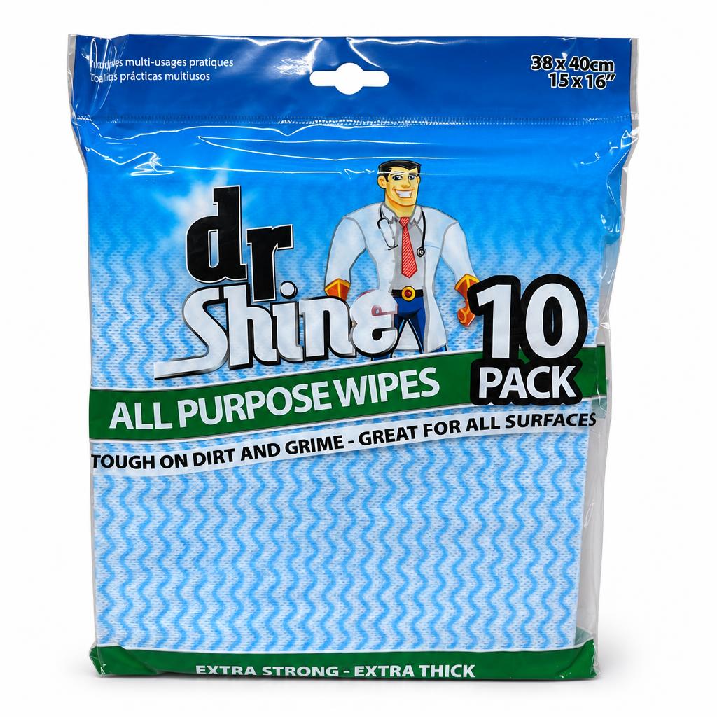 Dr Shine All Purpose Wipes 10 Pack