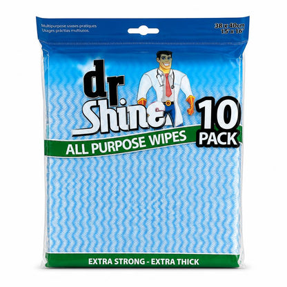 Back view of Dr Shine All Purpose Wipes packaging
