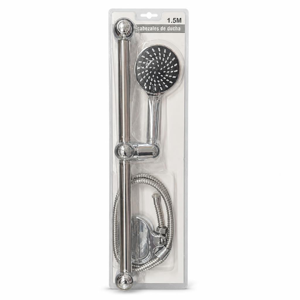 Shower head set with 1.5m hose in packaging