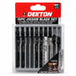 Front view of Dekton 10PC Jigsaw Blade Set packaging