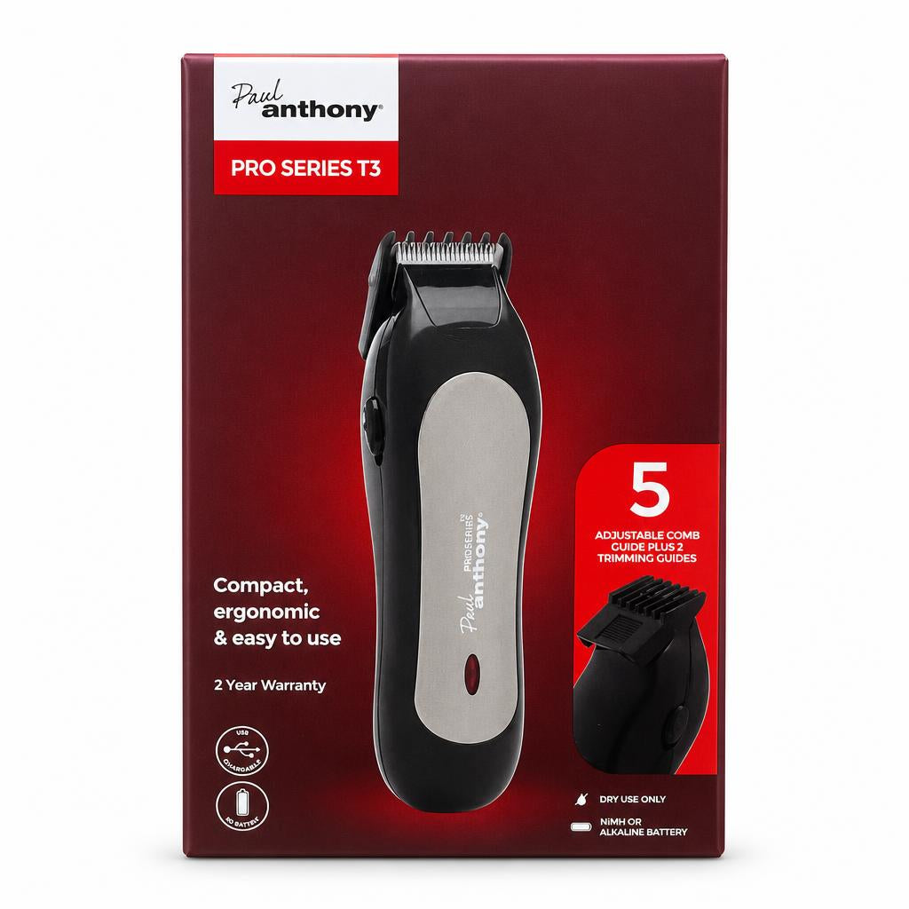 Paul Anthony Pro Series T3 Hair Clipper packaging front