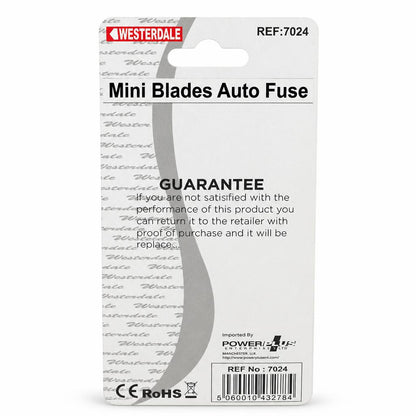 Westerdale Mini Blades Auto Fuse set packaging back