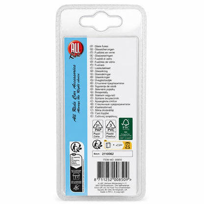 All Ride Glass Fuses packaging back view