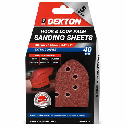 Dekton Hook & Loop Palm Sanding Sheets front packaging