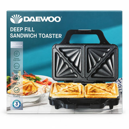 Daewoo Deep Fill Sandwich Toaster packaging