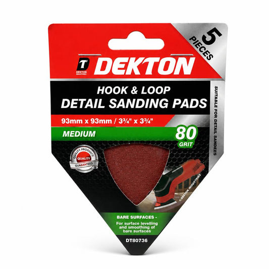 Dekton Hook & Loop Detail Sanding Pads packaging front