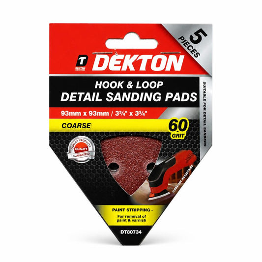 Dekton Hook & Loop Detail Sanding Pads packaging front