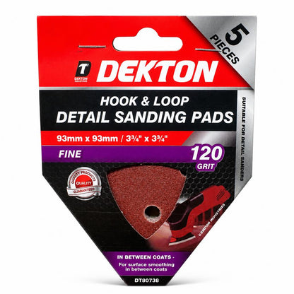 Dekton Hook & Loop Detail Sanding Pads packaging front view