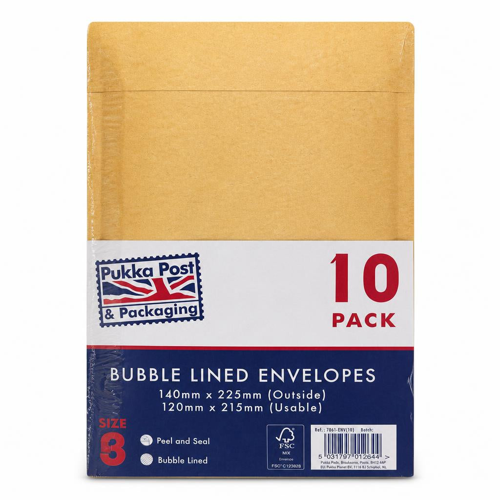 Pukka Post Bubble Lined Envelopes 10 Pack