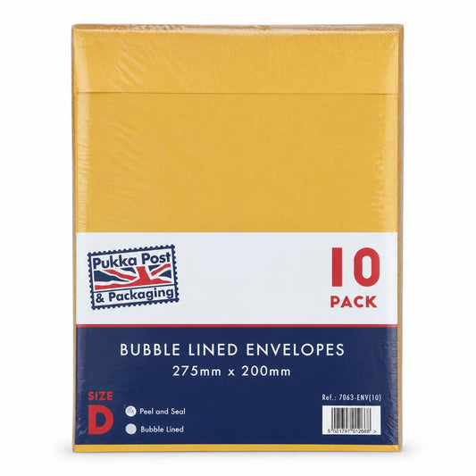 Front view of Pukka Bubble Lined Envelopes packaging
