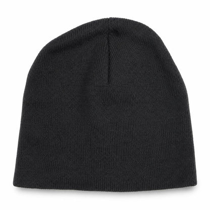 Back view of Ashley Knitted Beanie Hat with barcode