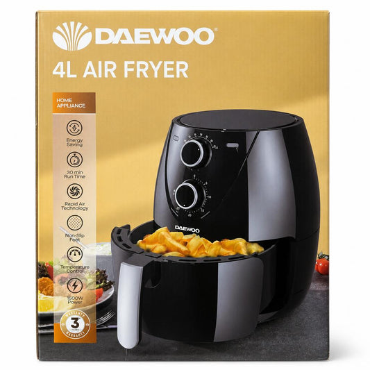 Daewoo 4L Air Fryer front packaging