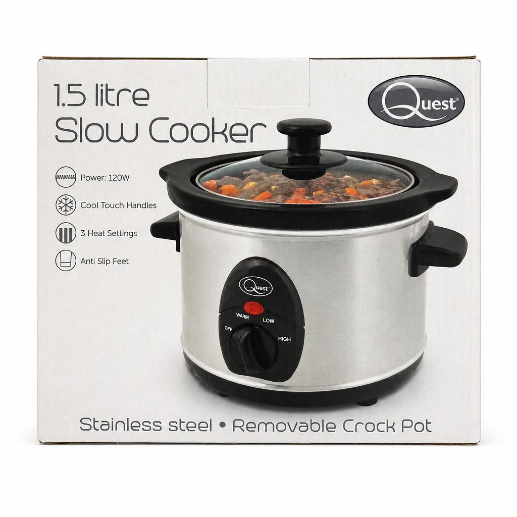 Quest 1.5 Litre Slow Cooker box front view