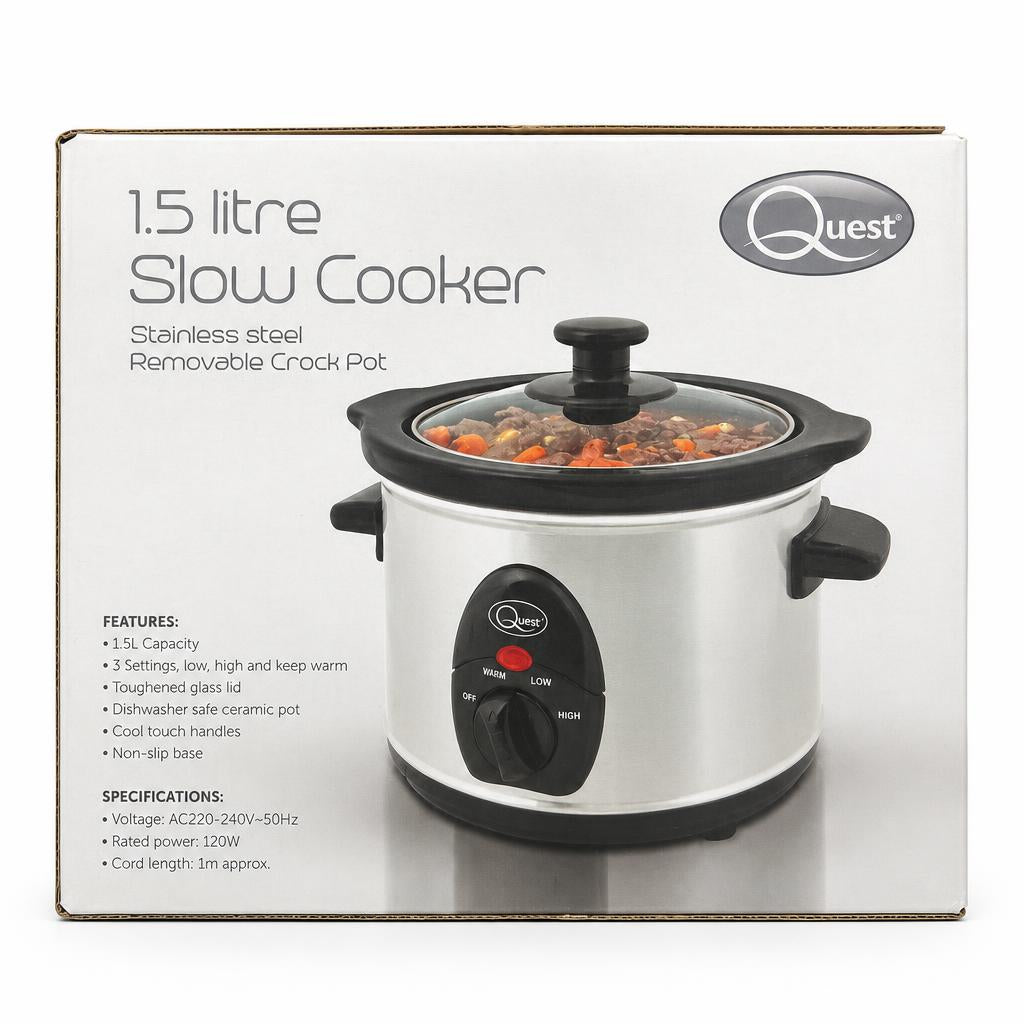 Quest 1.5 Litre Slow Cooker box back view