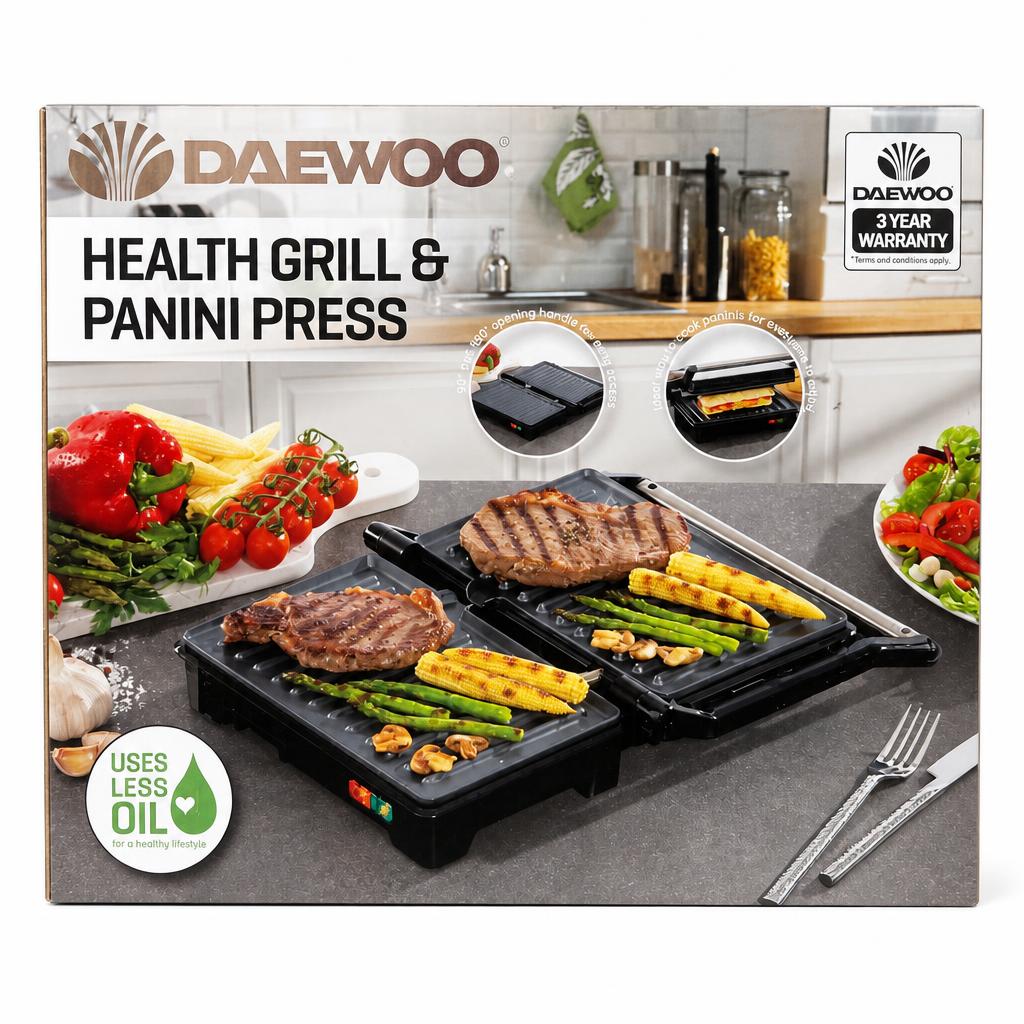 Daewoo Health Grill & Panini Press packaging front