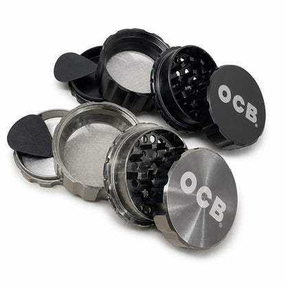 OCB metal grinder open showing interior