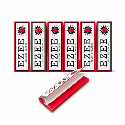Open EZEE Rolling Papers pack displaying gummed papers