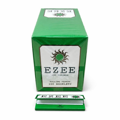 Ezee Cut Corners Rolling Papers with booklet open.