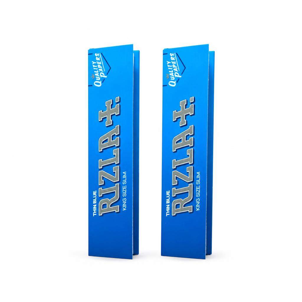 Rizla Thin Blue King Size Slim Papers Front Packaging