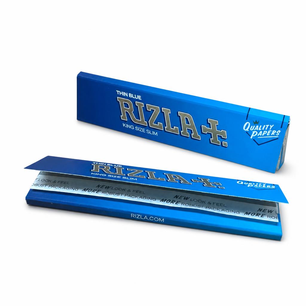 Rizla Thin Blue King Size Slim Papers Side View