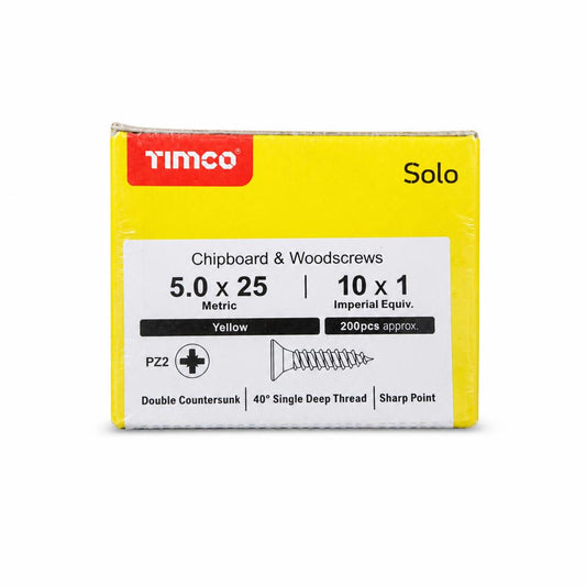 Timco Solo Chipboard & Woodscrews packaging