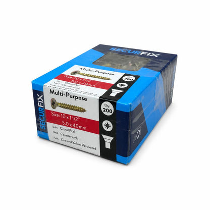 Securfix screws side view packaging
