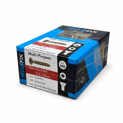 Securfix Multi-Purpose Screws side view packaging
