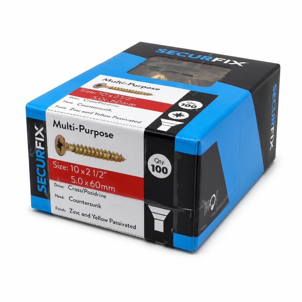 Securfix Multi-Purpose Screws packaging side view