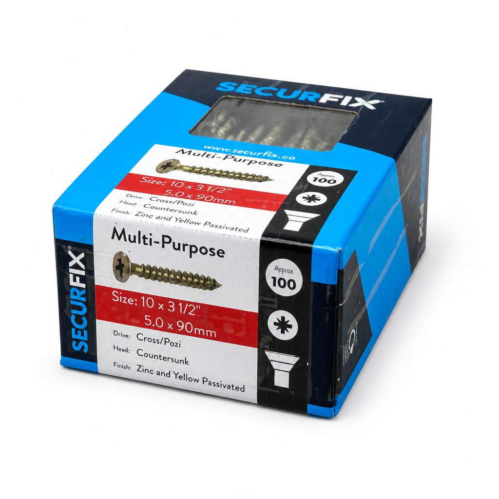 Securfix Multi-Purpose Screws packaging back