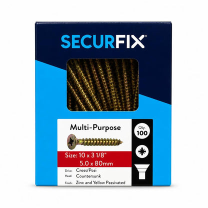 Securfix Multi-Purpose Screws packaging front view