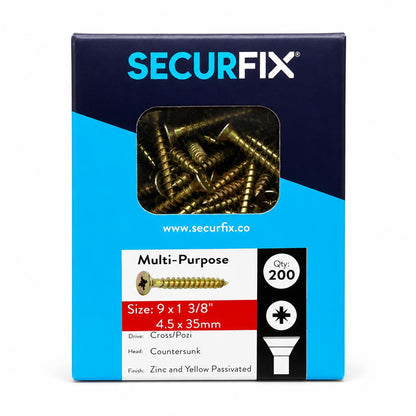 Box of Securfix Multi-Purpose Screws