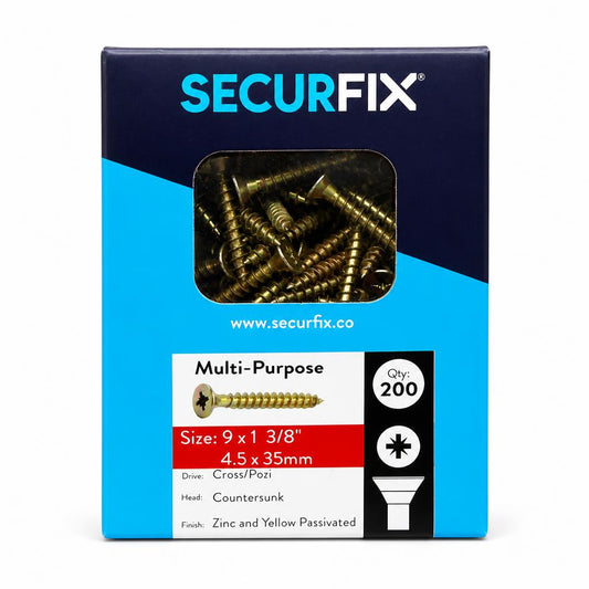 Box of Securfix Multi-Purpose Screws