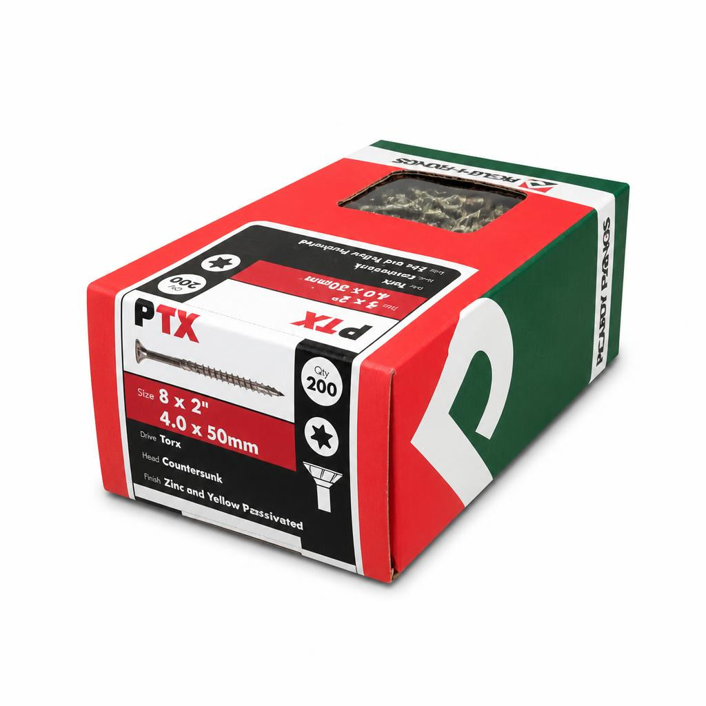 Side view of Picardy Fixings PTX Torx Screws box