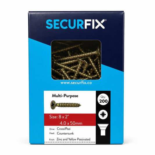 Securfix Multi-Purpose Screws 200 Pack Front