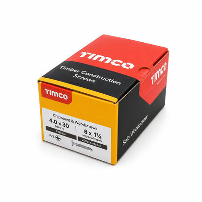 Angle view of Timco Chipboard & Woodscrews box