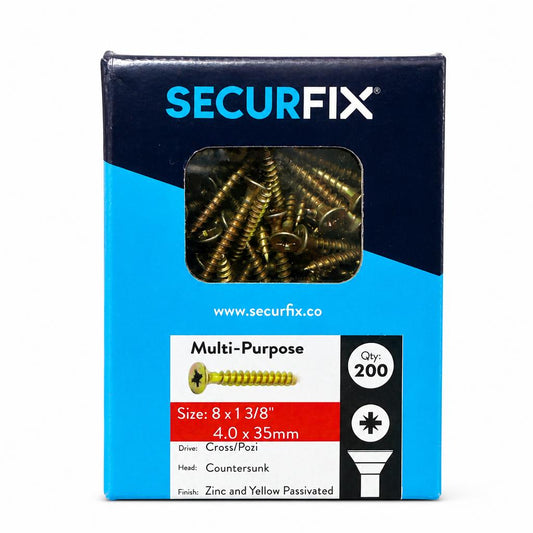 Front packaging of Securfix Multi-Purpose Screws