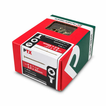 Picardy Fixings PTX Zinc and Yellow Screws Packaging Side
