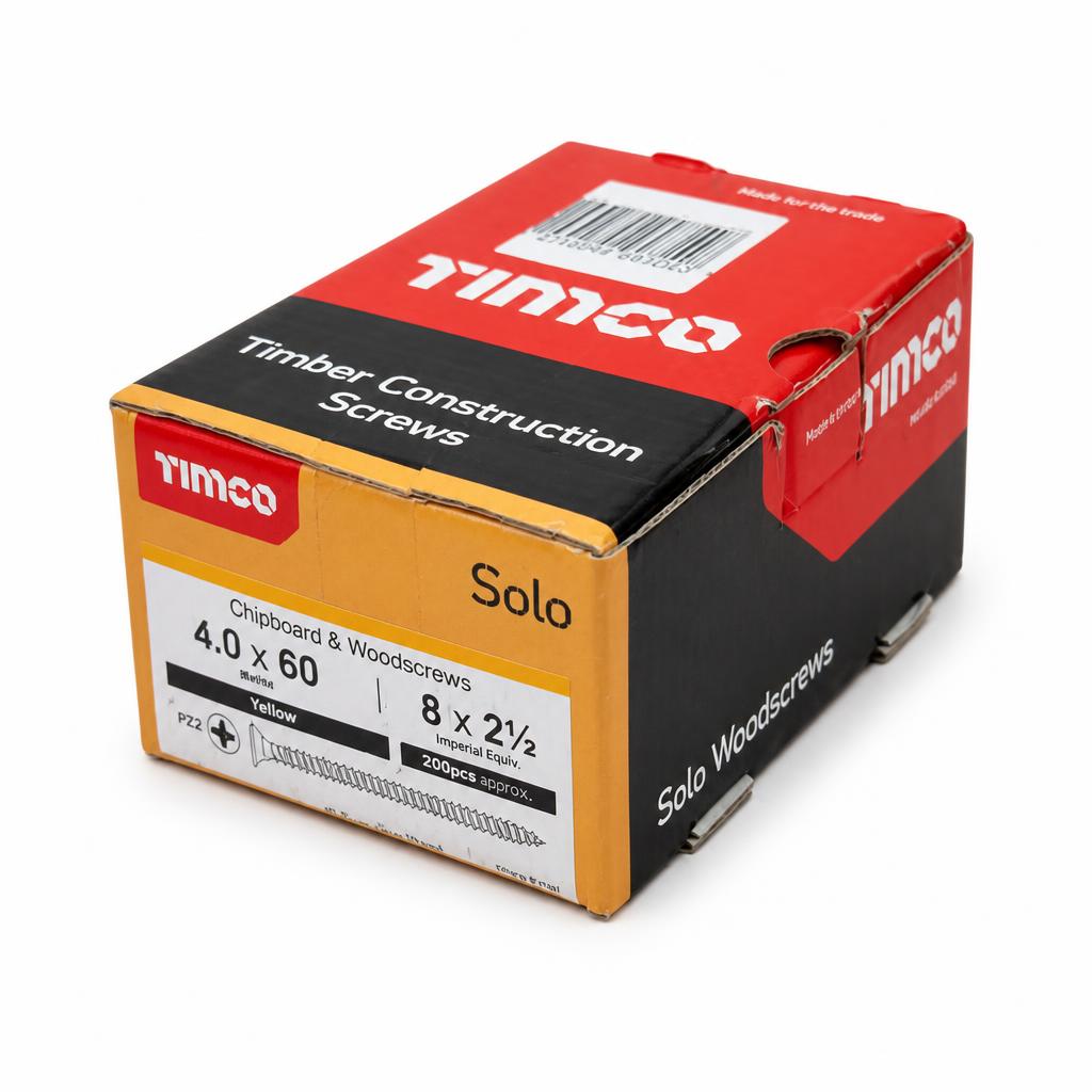 TIMco Solo Timber Construction Screws packaging side view
