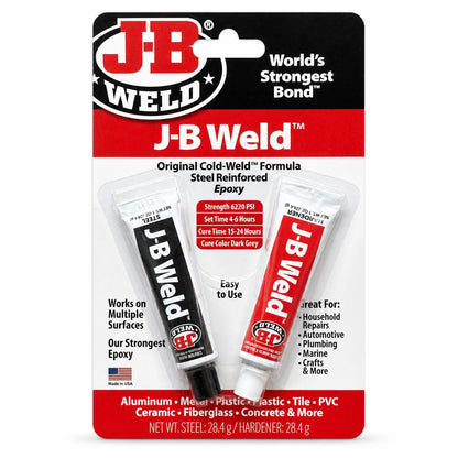 J-B Weld Steel Reinforced Epoxy packaging front view