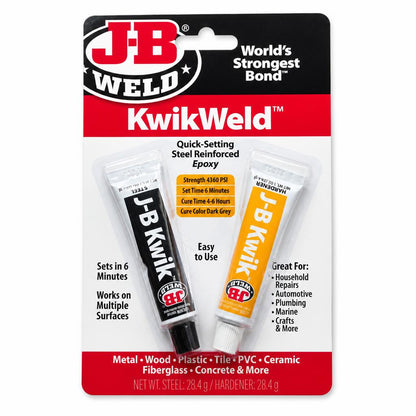 J-B Weld KwikWeld epoxy packaging front view